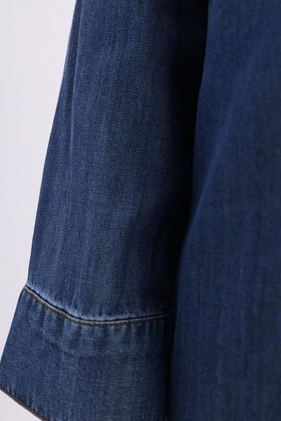 ALLDAY Cămașă lungă cu plăcuță ascunsă din denim 23JS51219AL1