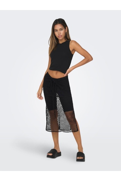 ONLY Onlflorence Crochet Skirt Women's Black Skirt - 15297075