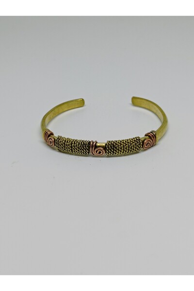 mama india alaçatı Gold Color Copper Detailed Modern Design Brass Handmade Ha...