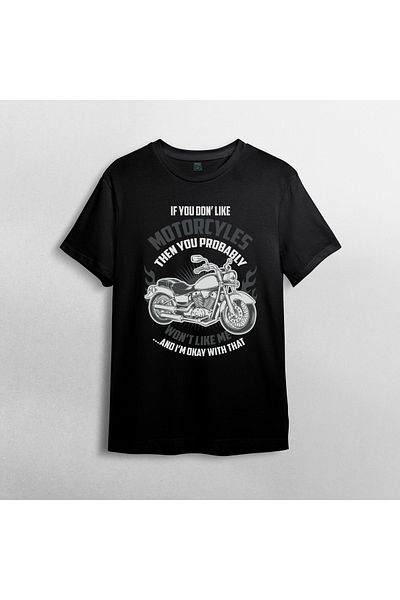 Pixxa Μοτοσικλέτα Lover Unisex 100% βαμβακερό μπλουζάκι με λαιμόκοψη μοντέλο 3