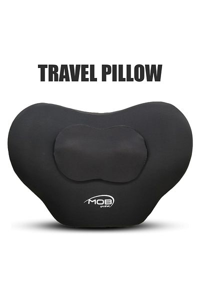 Mob Ergonomic Travel Pillow – Soft, Stylish Neck Support for Car And Travel