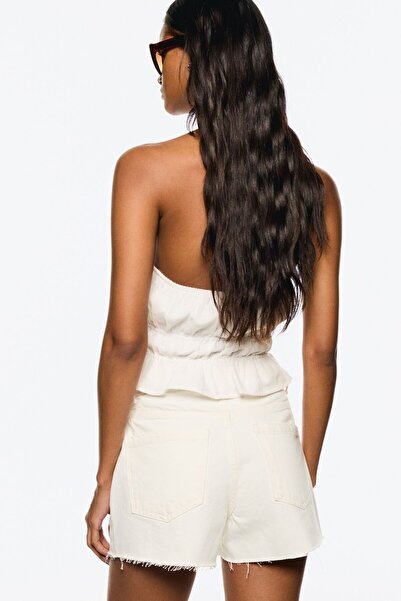 Bershka Ripped denim shorts