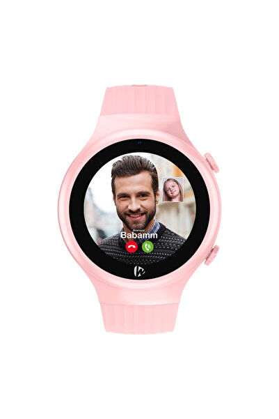 Wiky Watch 5S Akıllı Çocuk Saati - Görüntülü Arama, Gps, Sos, Sağlık Takibi, Güvenli Alan Pembe