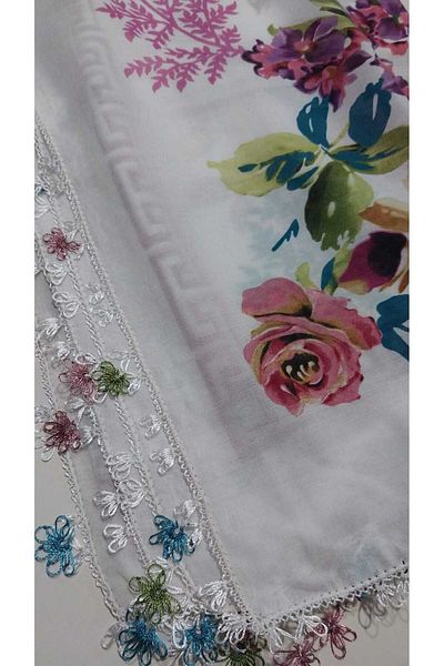 Papatyam Handcrafted Needlepoint Embroidered Writing/Tulbund/Needlepoint Yemeni/Vintage/Dowry Yemeni//Hand Knitted 100X100/