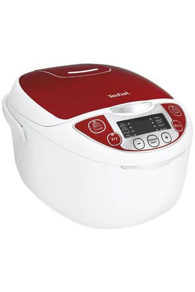 TEFAL Multicooker Tefal Fuzzy Logic RK705, 600 W, 10 programe, 5 L (Alb/Rosu)