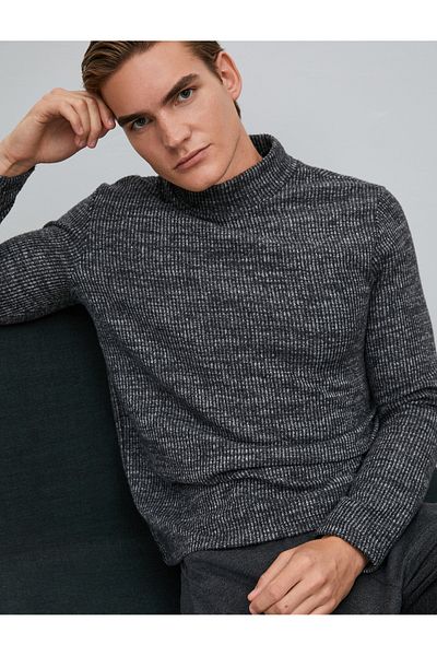 Koton Melted Sweater Half Turtleneck Long Sleeve Soft Textured