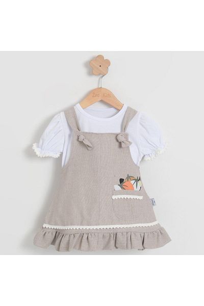 TRENDİMİZBİR Baby Girl Fruit Figured T-Shirt Summer Ruffle Dress