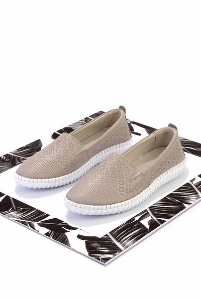 Bambi Mink Leather Women's Ballerinas K01467012103
