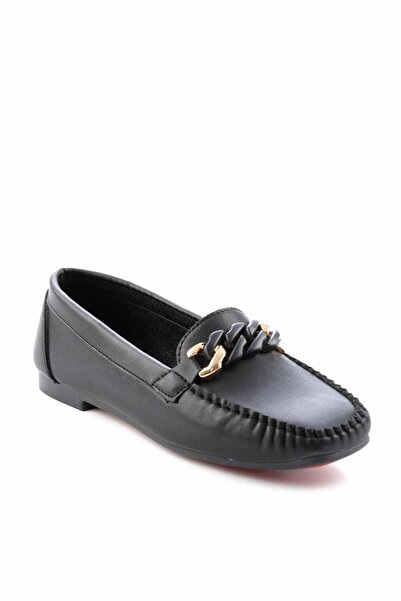 Bambi Siyah Kadın Loafer Ayakkabı K01542166509