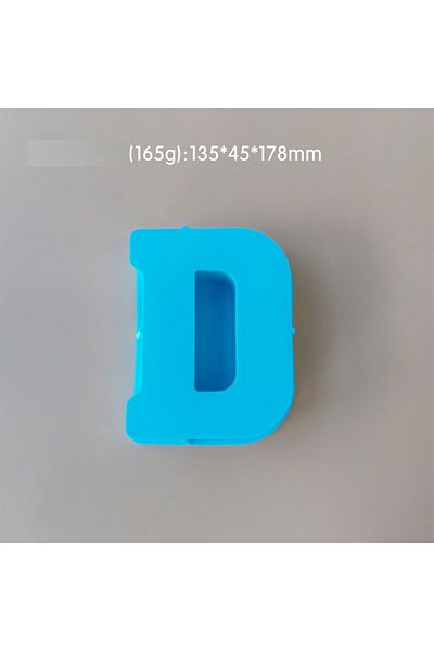 Generic Resin and soap silicone mold big letter D