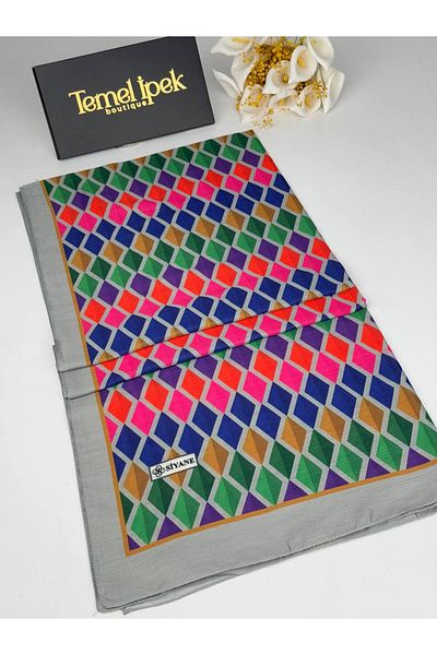 Siyane Σάλι από βαμβακερό ύφασμα με σχέδιο 75x190 cm
