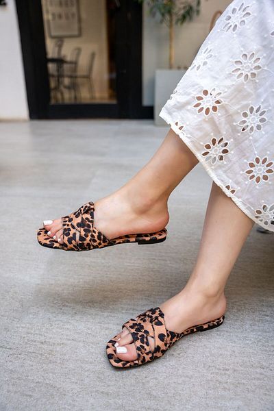 LamintaGlobal Goldeye Leopard női papucs