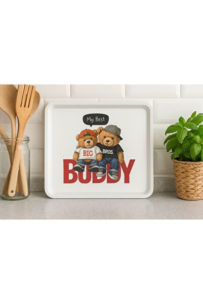 ela777 صينية مربعة الدب الدب صينية مربعة 32.5x32.5