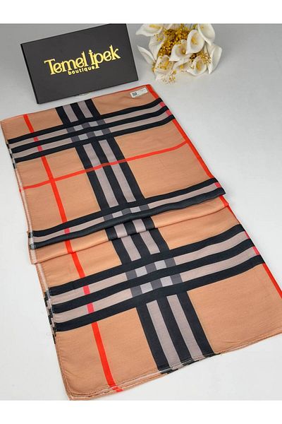 Siyane Σάλι από βαμβακερό ύφασμα με σχέδιο 75x190 cm
