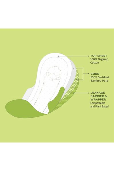 Pee Safe فوط صحية من القطن العضوي بنسبة 100% من PeeSafe، فائقة الامتصاص ومضادة للتسرب، للاستخدام طوال الليل - 10 فوط - عبوة من 3 قطع
