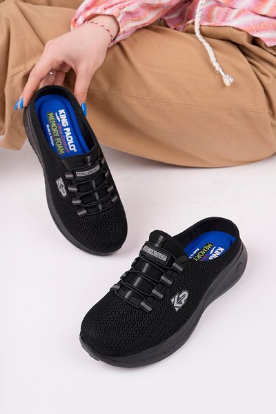 Akgün Γυναικείες μαύρες παντόφλες Memory Foam Clima Comfort Sabo