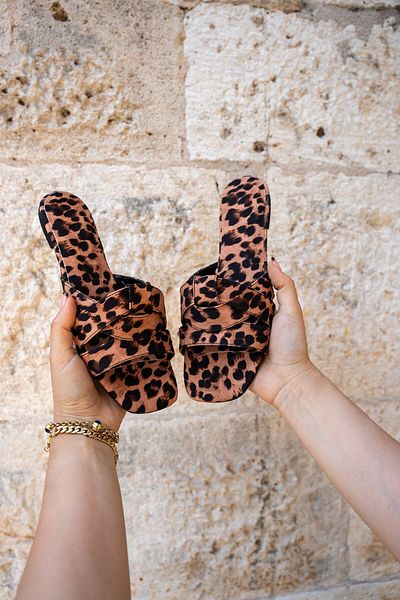 LamintaGlobal Goldeye Leopard női papucs