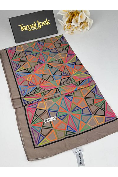 Siyane Σάλι από βαμβακερό ύφασμα με σχέδιο 75x190 cm