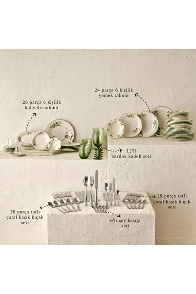 Bella Maison Julia 104 Parça 6 Kişilik Sofra Seti