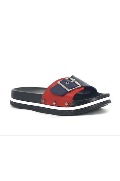 MULEX Soft Sole Single Buckle Daily Slippers Double Color