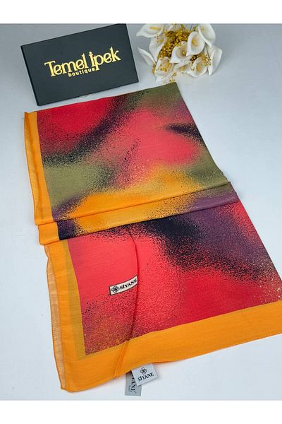 Siyane Patterned Cotton Fabric Shawl 75X190 cm