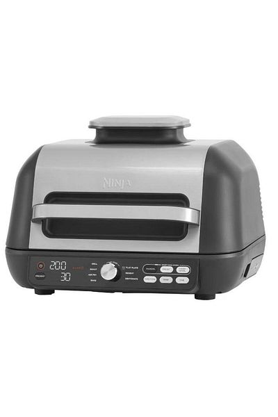 NINJA Gratar electric Ninja Foodi AG651EU, functie friteuza aer cald, 2460 W, 3.78 L (Negru/Gri)