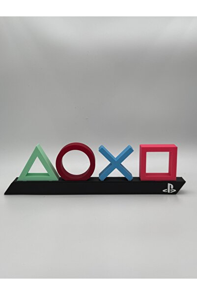 REJOY Masa Üstü Playstation Logo Sembol Figür- Ps Dekor -Gamer Dekor