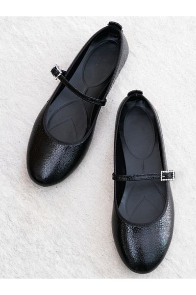 Munshoes Jane Banded Women's Ballerinas