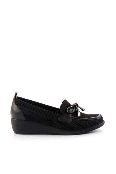 Bambi Schwarze Strick-Damen-Freizeitschuhe K 01474011482