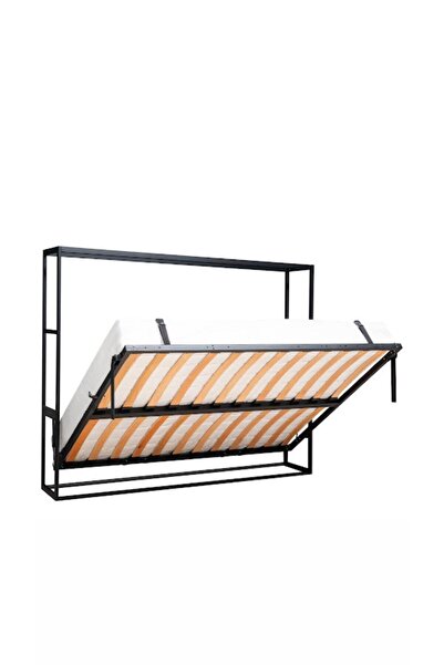 MODAMOB Akıllı Mobilya Metal Kasa Yatay Açılır Çift Kişilik Duvara Monte Yatak