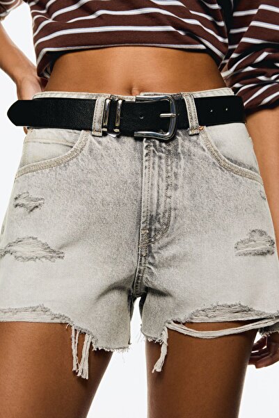 Bershka Ripped denim shorts