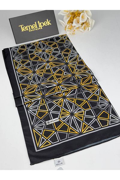 Siyane Σάλι από βαμβακερό ύφασμα με σχέδιο 75x190 cm