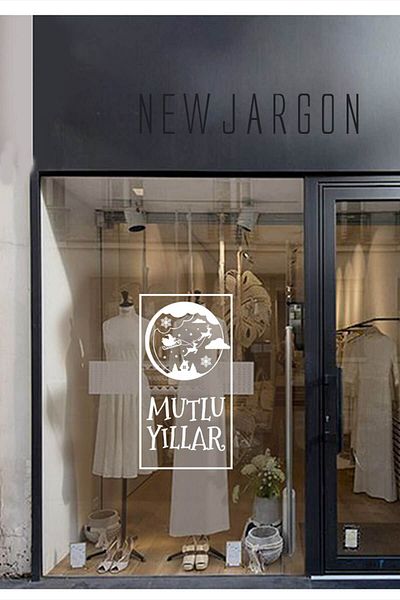 New Jargon Άγιος Βασίλης που διανέμει δώρα με λευκά ελάφια και χαρούμενα πρωτοχρονιάτικα στολίδια για το νέο έτος