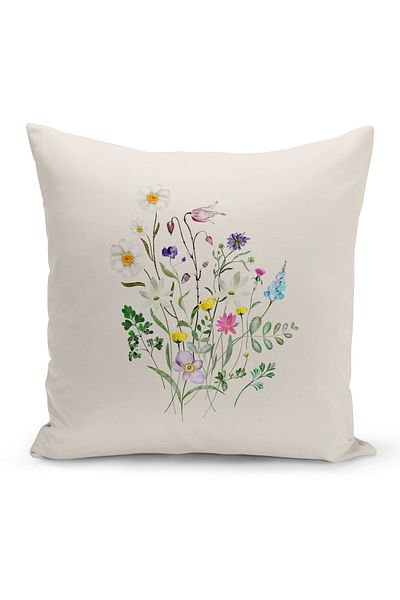 Bertille Home Flower Spring Series Κάλυμμα μαξιλαριού με ψηφιακή εκτύπωση διπλής όψης (Άνοιξη)