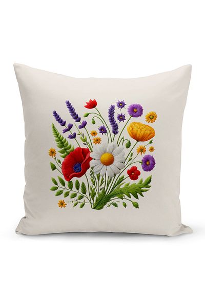 Bertille Home Flower Spring Series Κάλυμμα μαξιλαριού με ψηφιακή εκτύπωση διπλής όψης (Άνοιξη)