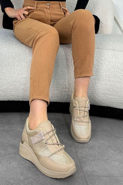 Mamito Ayakkabı MDL 919 Pantofi sport cu talpă înaltă cu șireturi