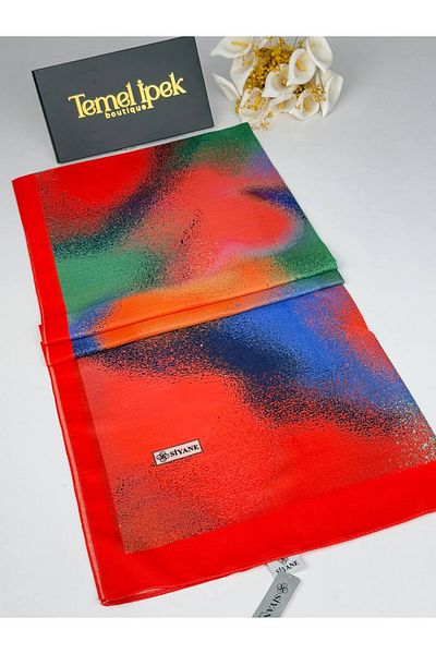 Siyane شال قماش قطني منقوش 75x190 سم