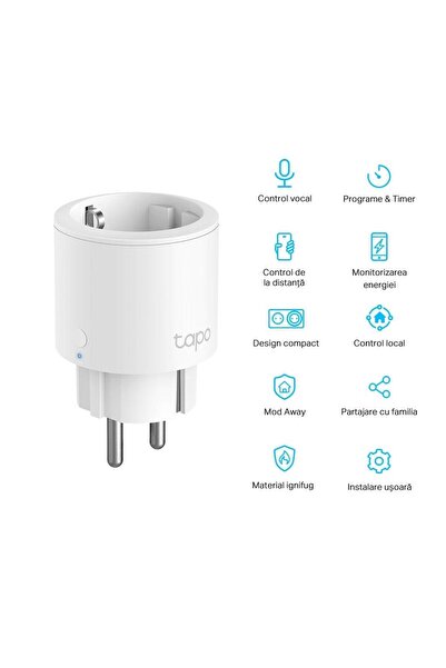 TP-LINK Priza inteligenta TP-Link Mini Tapo P115, Wi-Fi, monitorizare consum energie, control vocal, 16A