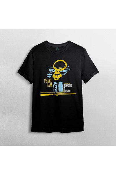 Pixxa Μπλουζάκι Unisex Crew Neck 100% Cotton Pearl Jam Μοντέλο 4
