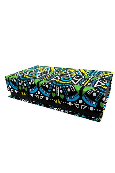 Adalinhome Ethnic Patterned 5 Compartment Glasses, Accessory Organizing Box