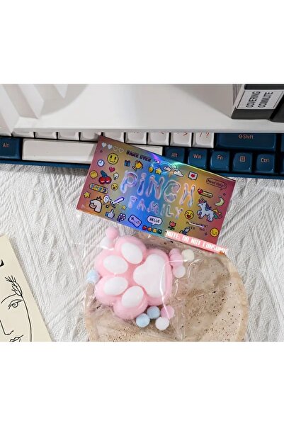 UYGUN ELEKTRONİK Kedi Patisi Taba Squishy Stress Oyuncağı Sukuşi pati, Tüylü ...