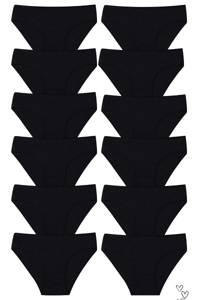 ExLove 12 Pieces Combed Lycra Panties High Waist