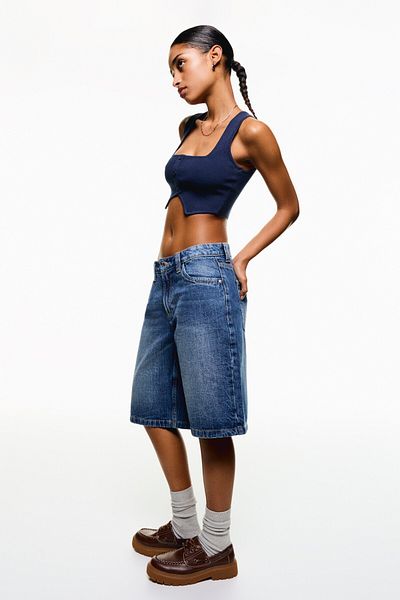 Bershka Baggy denim shorts