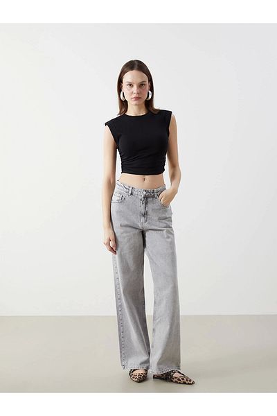 LC Waikiki Xside Gray Wideleg Women's Jeans