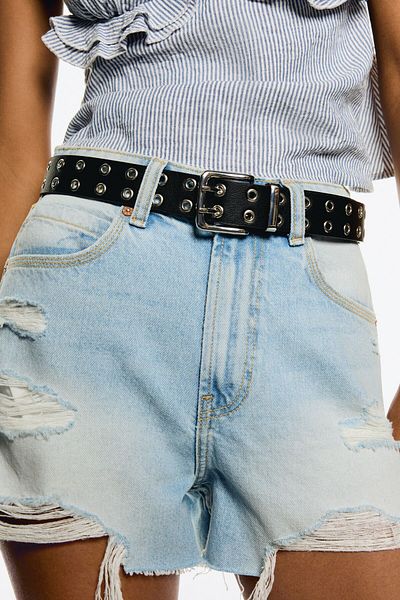 Bershka Ripped denim shorts