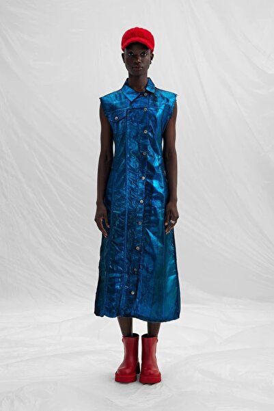 VDR فستان أسود ساكس أزرق 14143