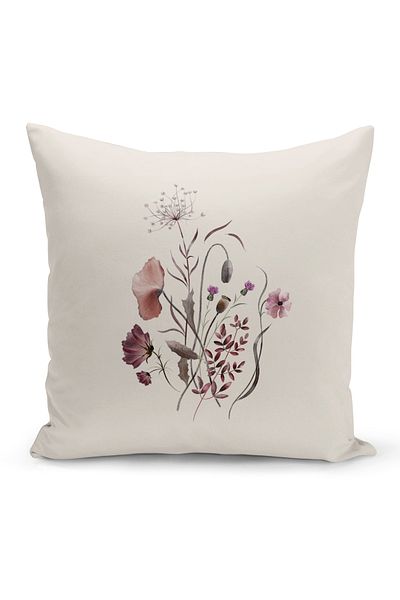 Bertille Home Flower Spring Series Double Sided Digital Printed Throw Pillow Cover (Spring)