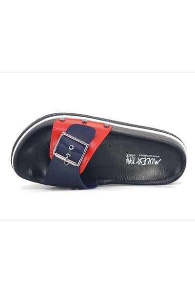 MULEX Soft Sole Single Buckle Daily Slippers Double Color