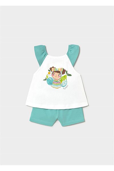 MAYORAL Turquoise Baby Girl T-Shirt Shorts Set 1234