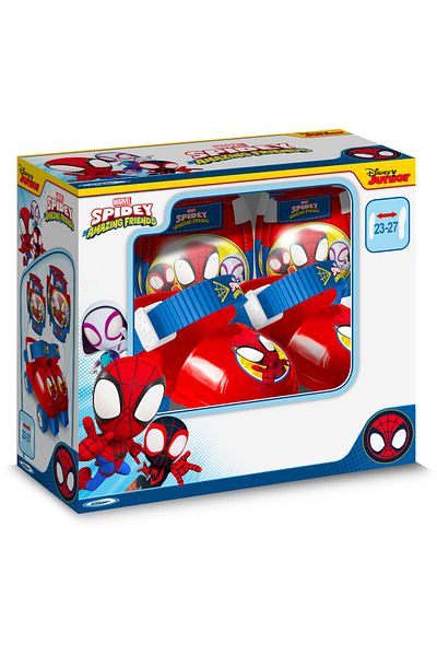 SPIDERMAN Set role, genunchiere si cotiere, multicolor, reglabile, marimea 23-27, Spidey
